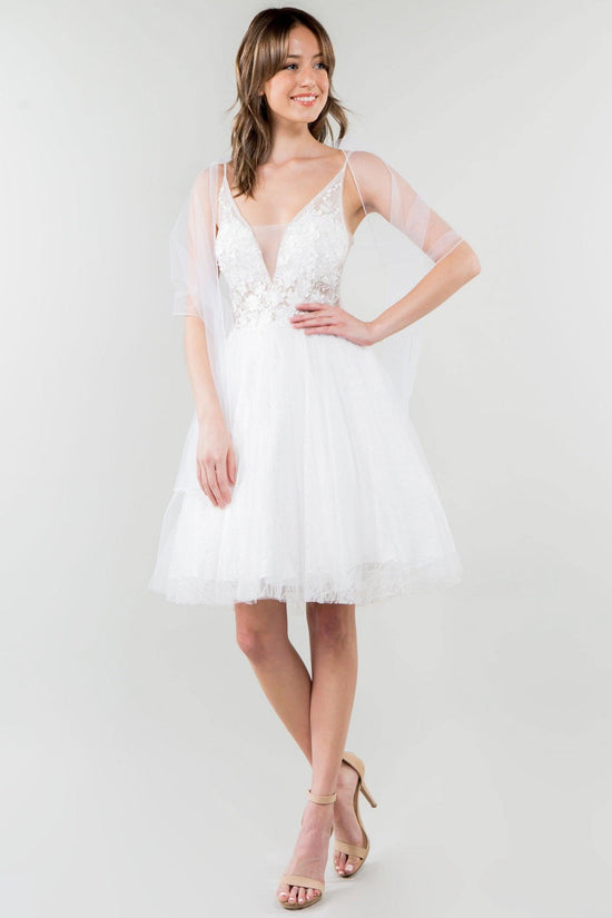Pale Blue A Line Spaghetti Straps Tulle Applique Short Homecoming Dress,Summer 17th Birthday Dress GG3895 main image 0