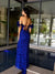 Prom Dresses Long Fitted Formal Prom Feather Dress Royal Blue