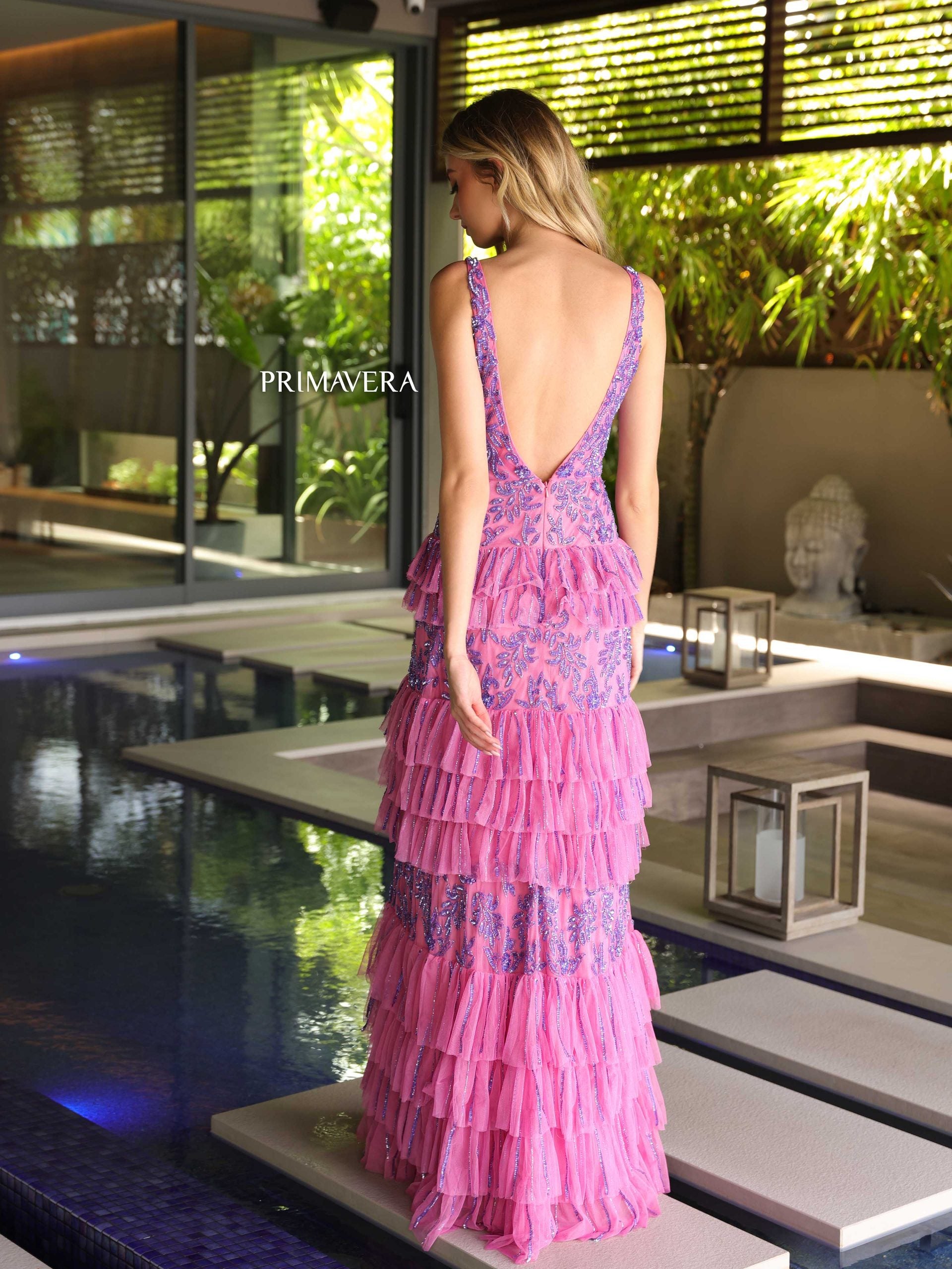 Prom Dresses Long Formal Tiered Prom Dress Orchid