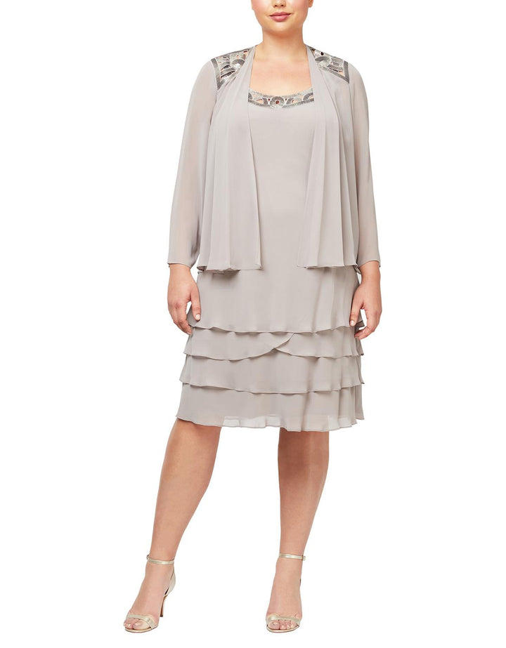 SL Fashions 410692 Short Mother of the Bride Dress