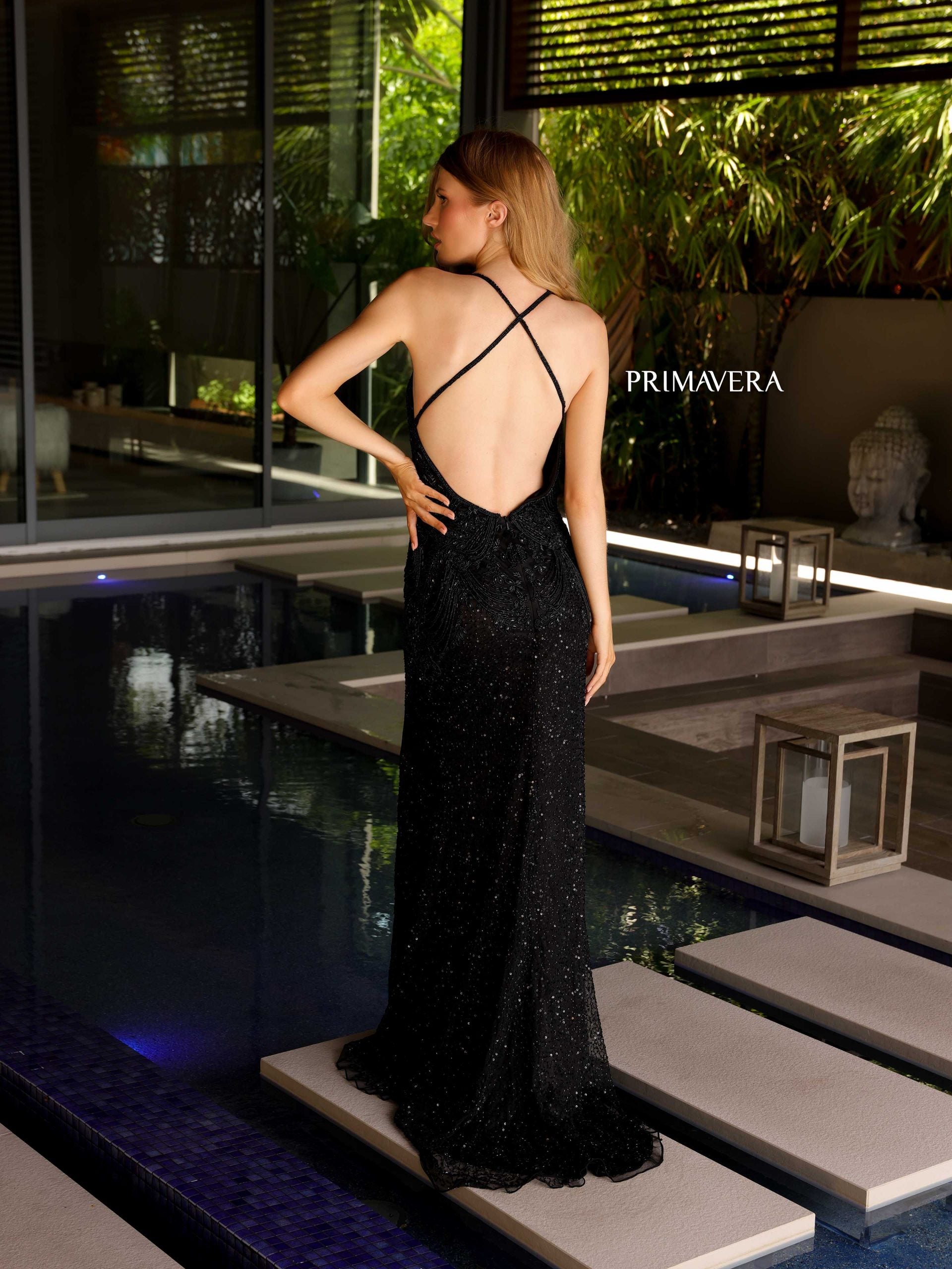 Primavera Couture 4109 Long Fitted Sequin Prom Formal Dress