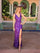 Prom Dresses Long Fitted Prom Formal Sequin Dress Purple