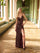 Prom Dresses Long Formal Sequin Ornate Prom Dress Coffee