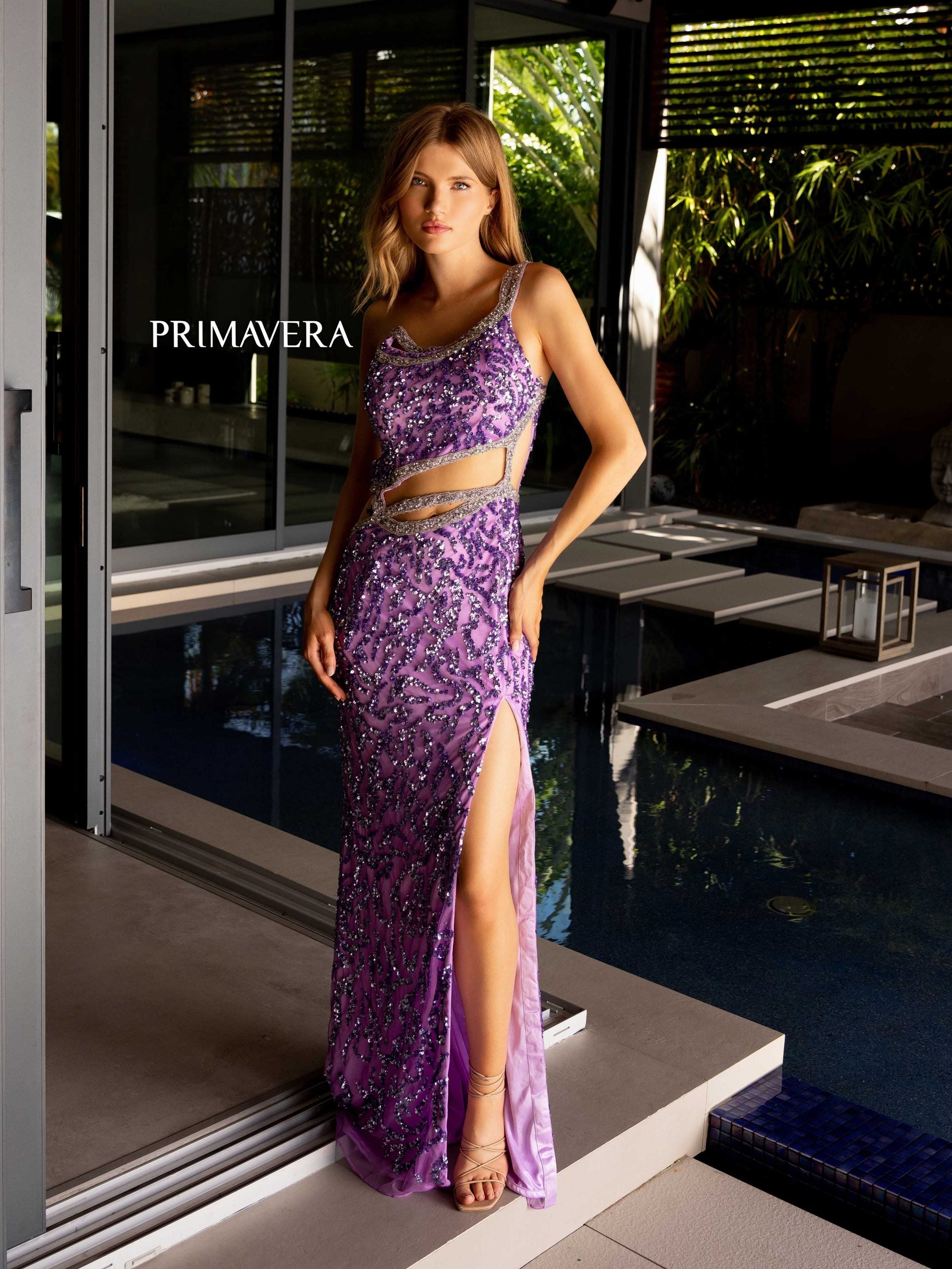 Primavera Couture 4126 Long Prom Beaded Formal Dress