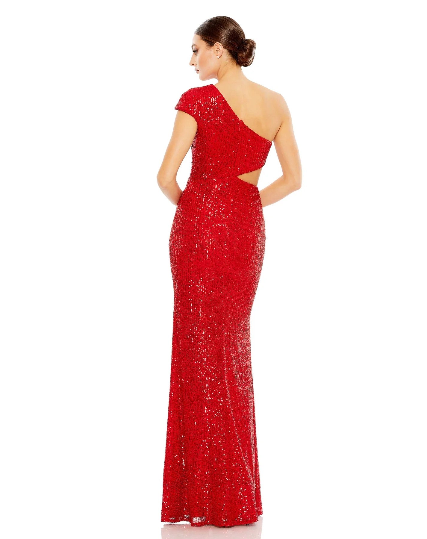 Mac Duggal 42022 Long One Shoulder Prom Formal Dress
