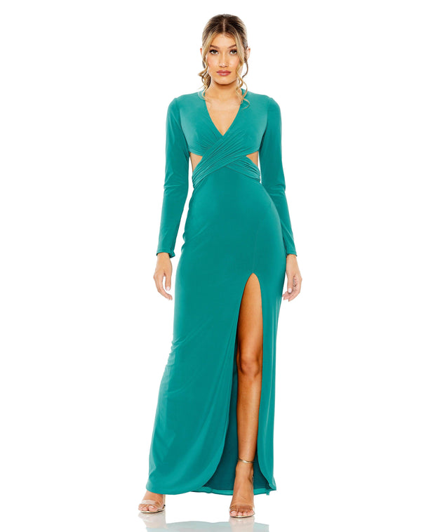 Long Sleeve Fitted Formal Dress Long Sleeves & Fitted Style Mac Duggal 42074