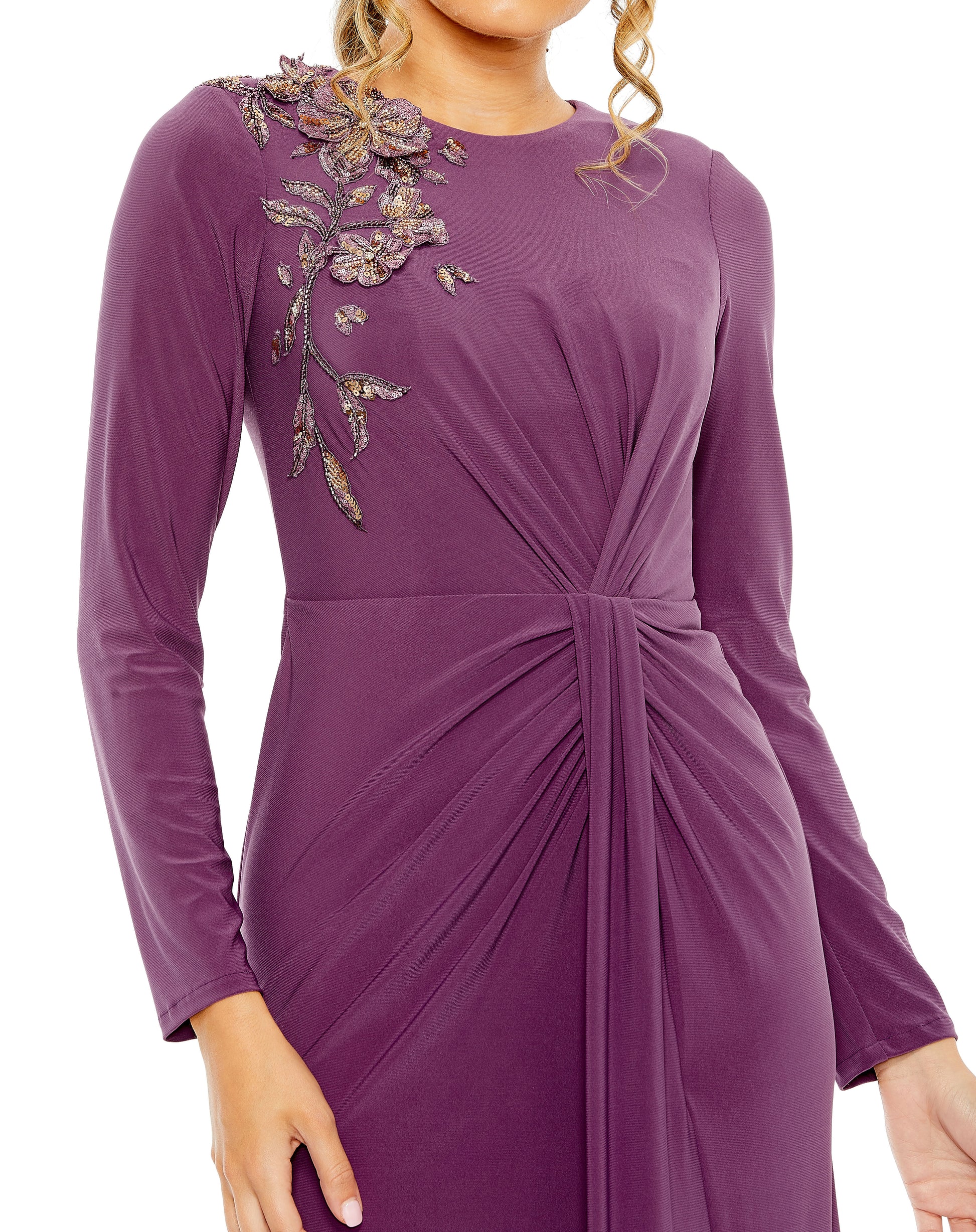 Mac Duggal 42106 Long Sleeve Formal Mermaid Fit Evening Dress