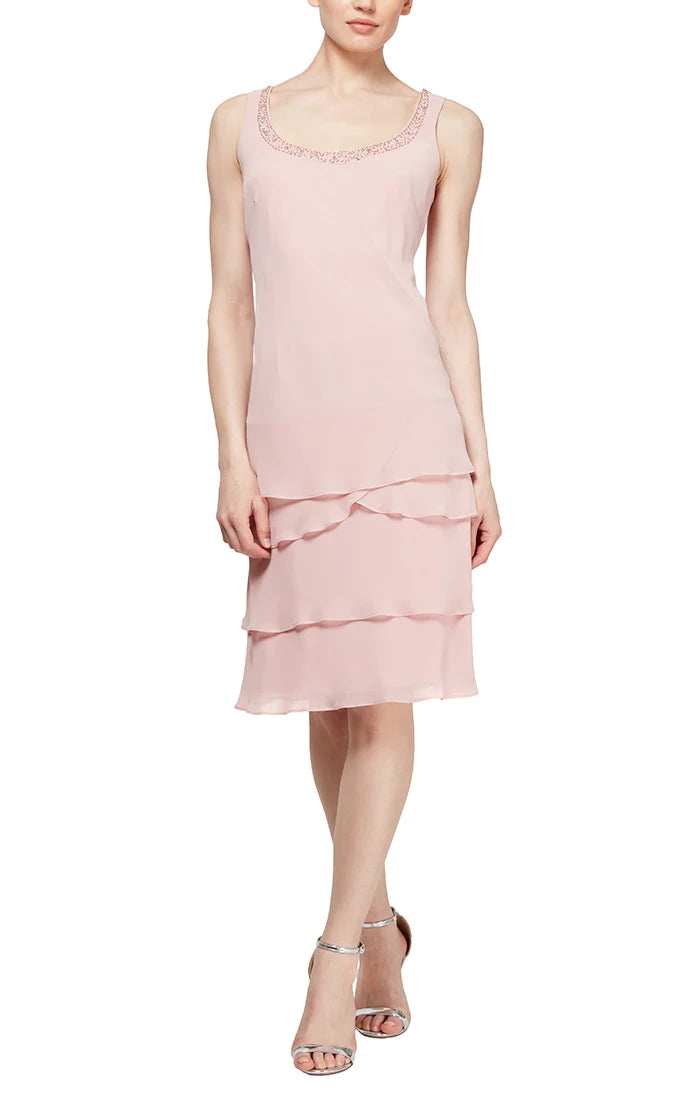 SL Fashions 422372 Tiered Jacket Short Dress