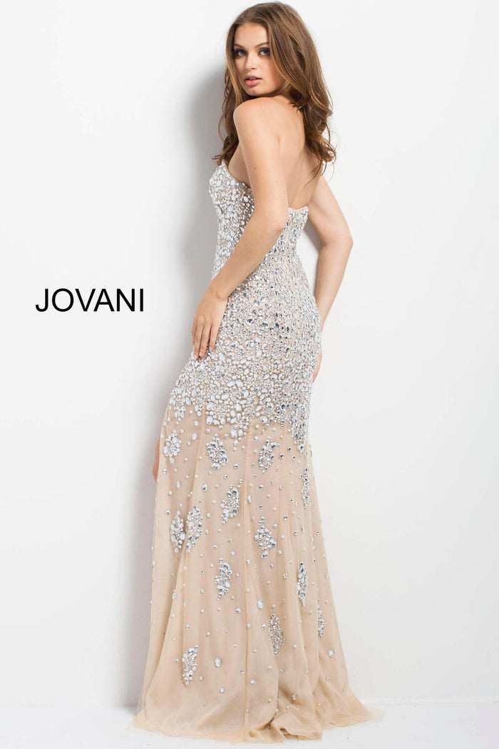 Prom Dresses Long Formal Prom Dress Silver/Nude