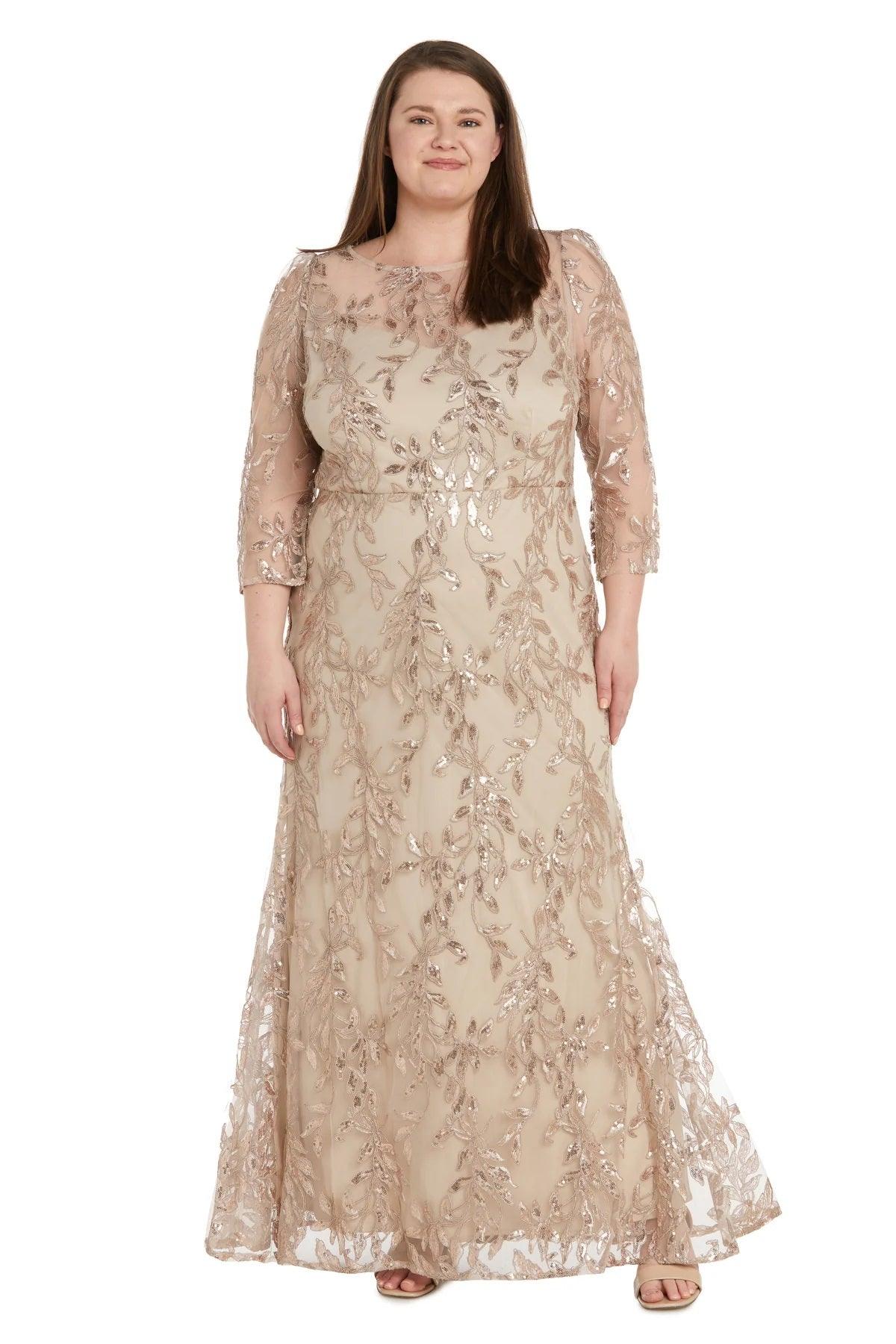 Champagne Nightway 42773W Plus Size Long Formal Dress for $141.99 – The