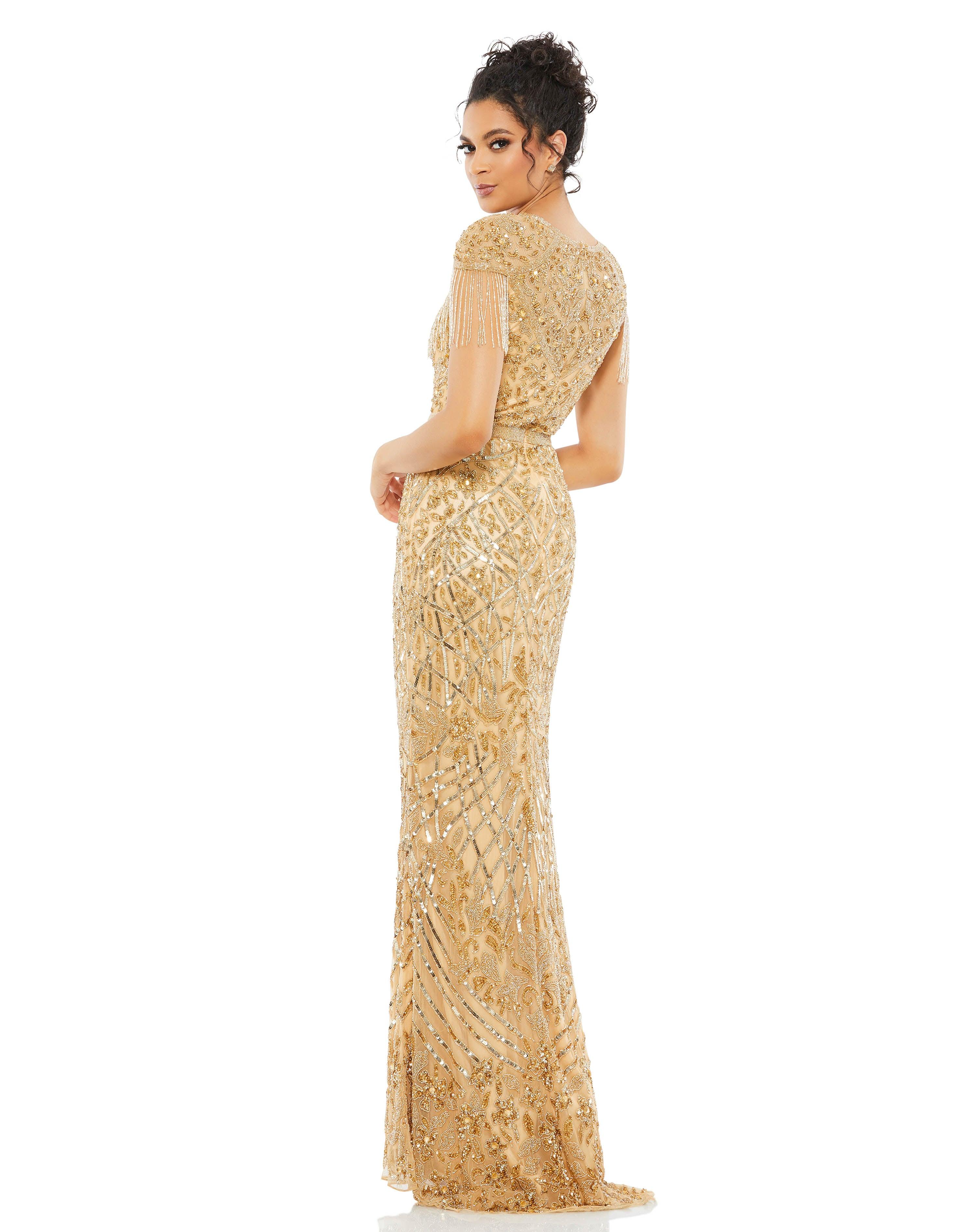 light gold maxi dress Tie Maxi Dress (Light Gold Sequin)