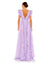 Formal Dresses Long Rufle Cap Sleeve Formal Dress Lilac