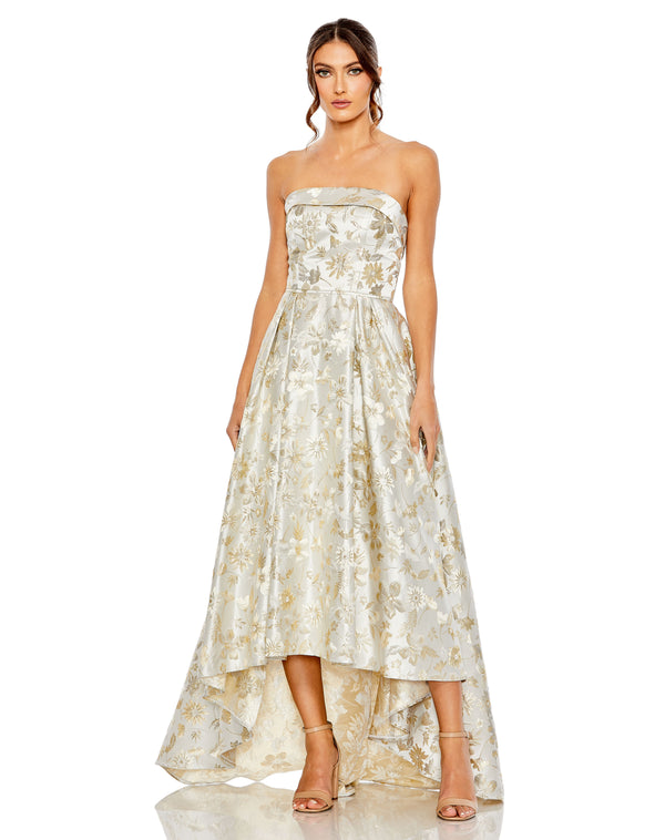 Formal High Low Floral Print Prom Dress High Low Floral Print Prom Mac Duggal 49619