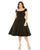 Plus Size Dresses Plus Size Cap Sleeve Multi Seam Knee Length Dress Black