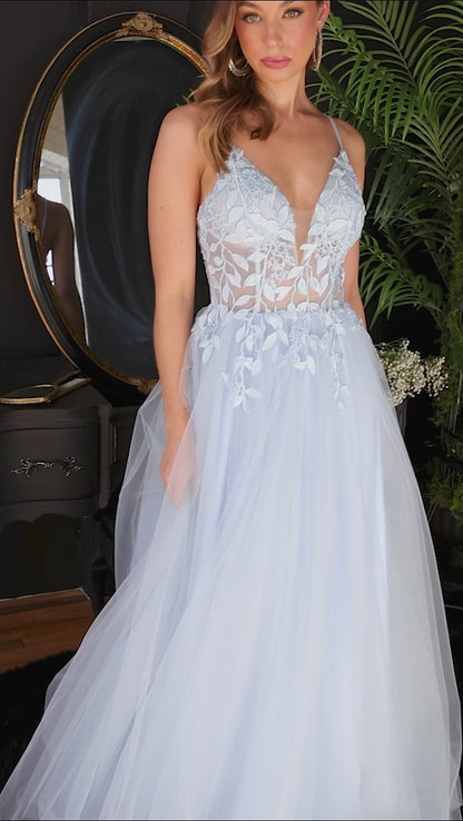 Cinderella Divine CD2214 Spaghetti Strap Prom Dress