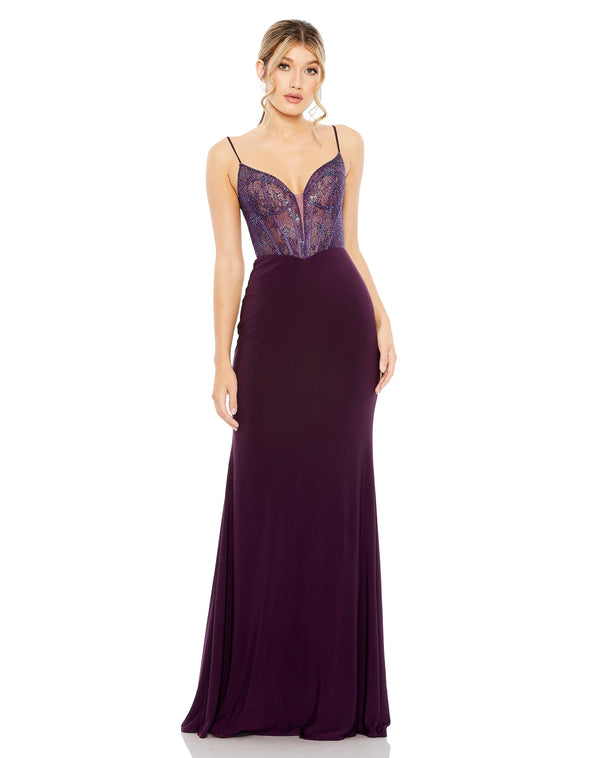 Long Formal Fitted Prom Dress Fitted Silhouette Mac Duggal 50709
