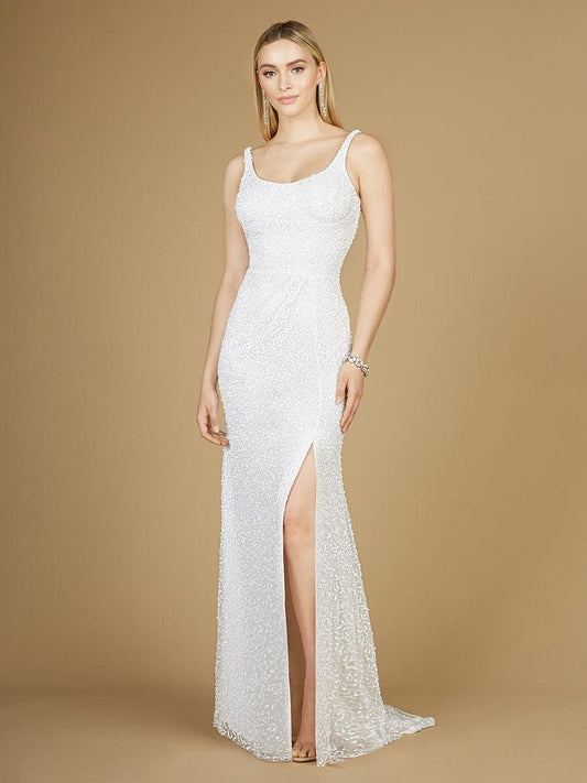 Wedding Dresses Long Beaded Bridal Gown Ivory