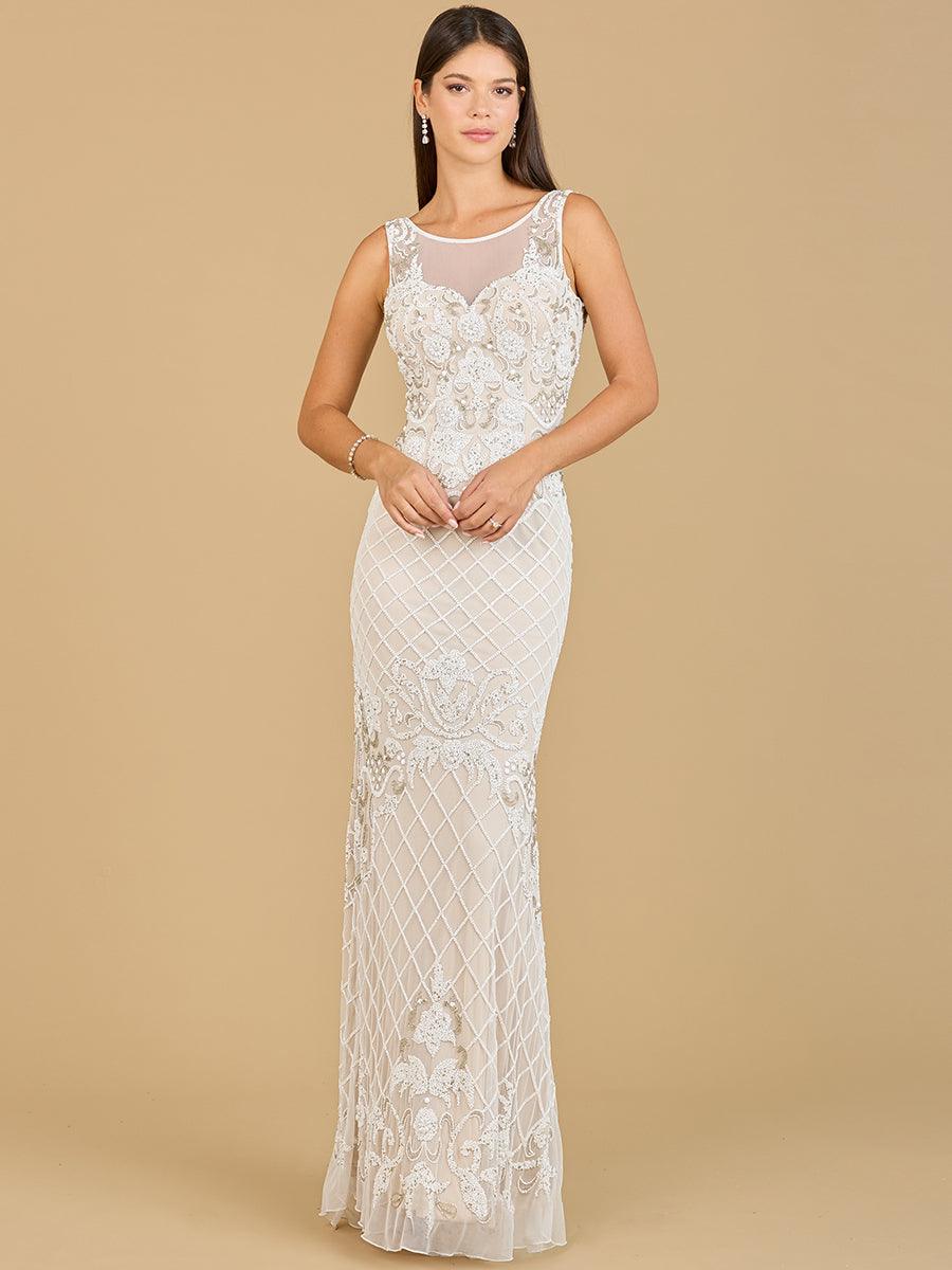 Wedding Dresses Sleeveless Long Wedding Gown Nude Ivory