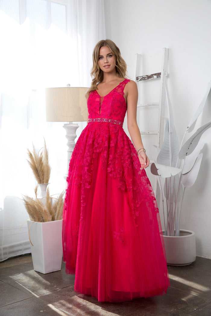 Long Formal Sleeveless Prom Ball Gown