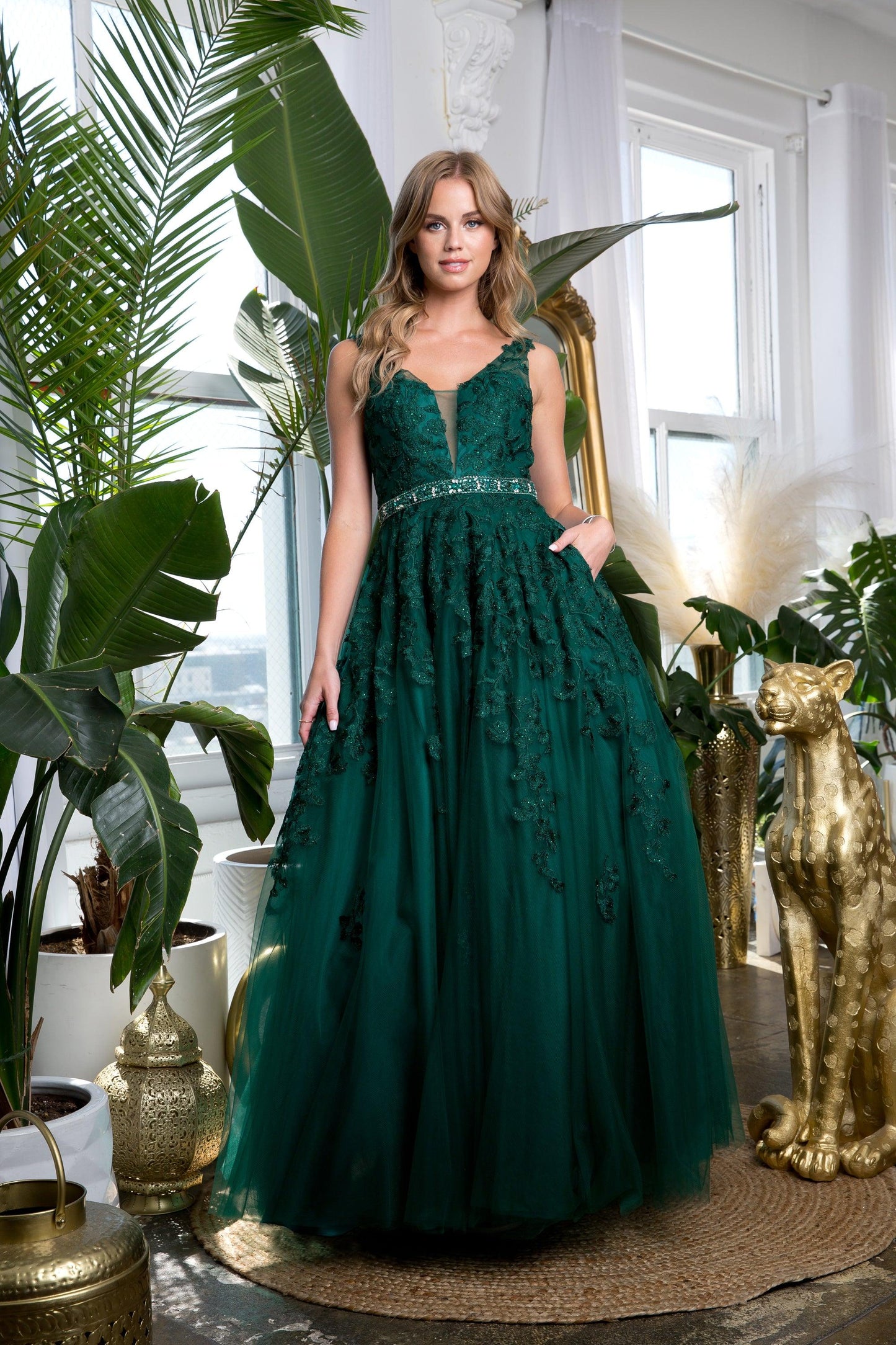 Long Formal Sleeveless Prom Ball Gown