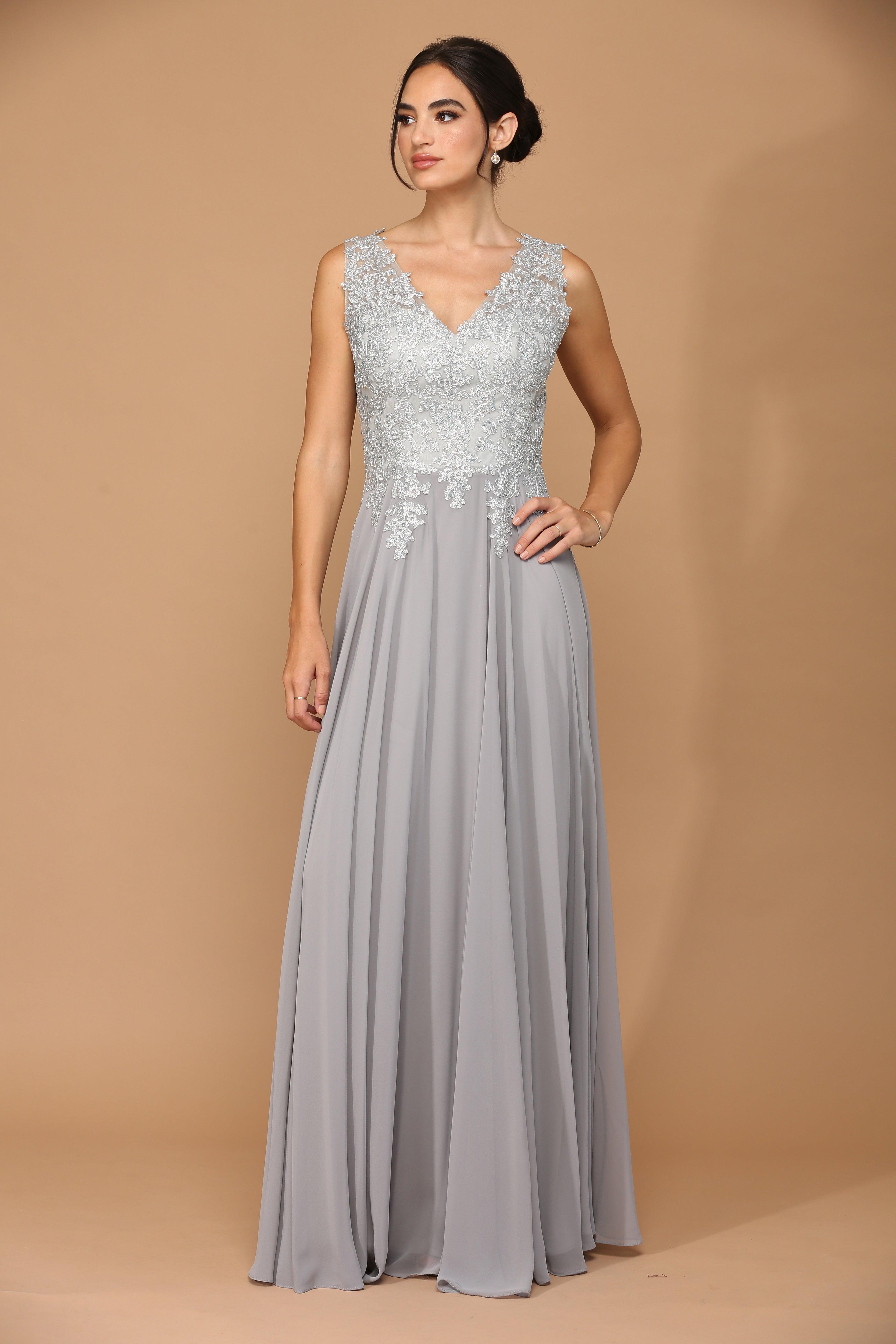 Long Mother of the Bride Chiffon Formal Dress