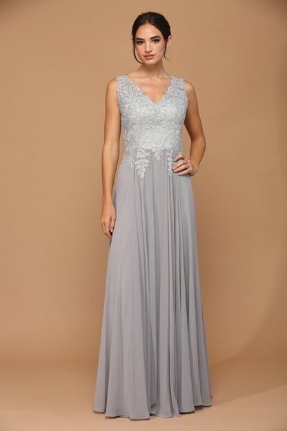 Long Mother of the Bride Chiffon Formal Dress