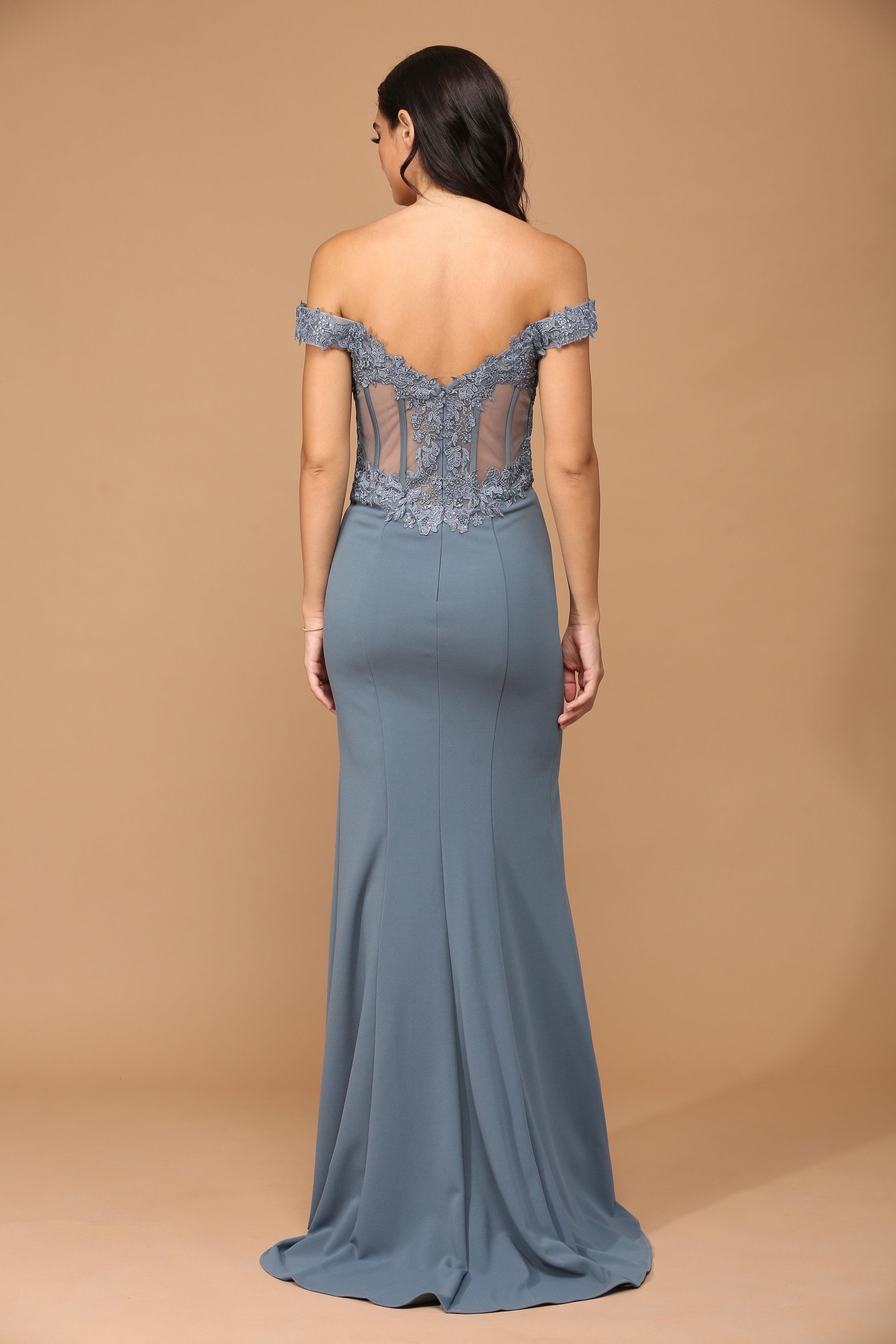 Long Off Shoulder Formal Evening Prom Dress