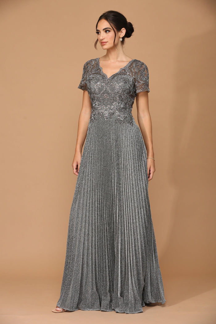 Mother of the Bride Long Formal Metallic Dress Sale