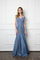 Long Mother of the Bride Metallic Evening Dress