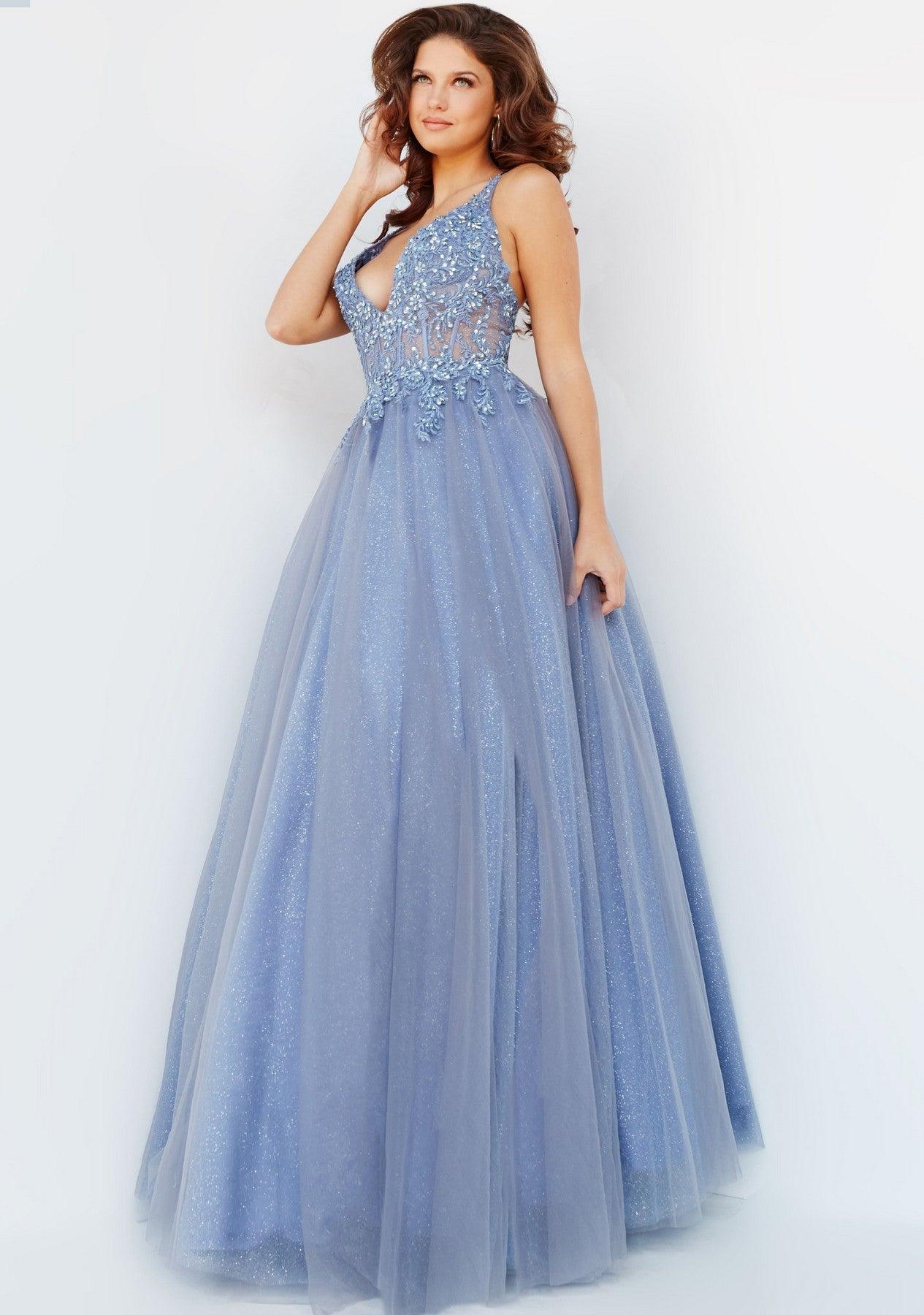 Jovani 22546 Long Formal Glitter Prom Ball Gown