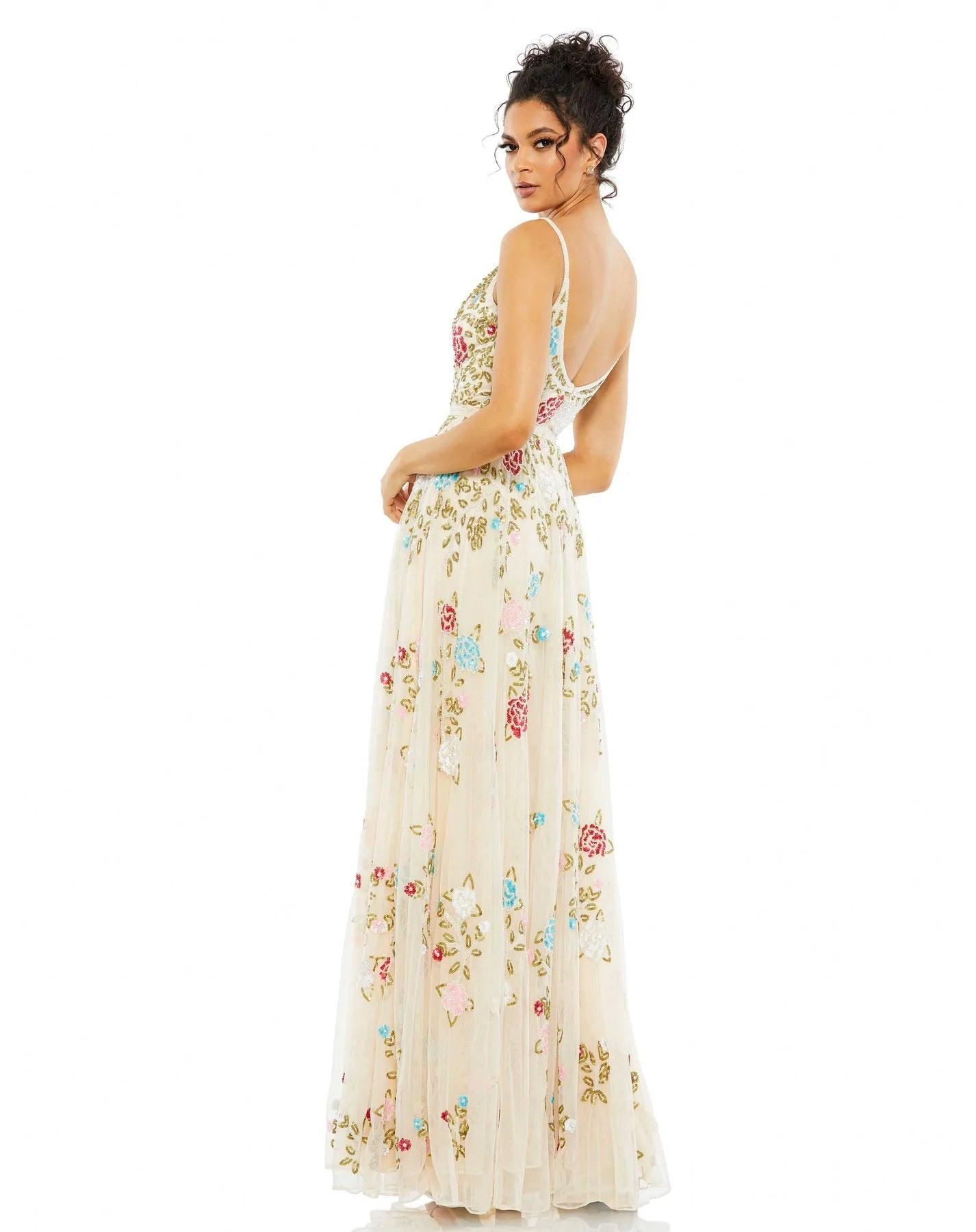 Mac Duggal Long Formal Floral Prom Dress 5400 Sale