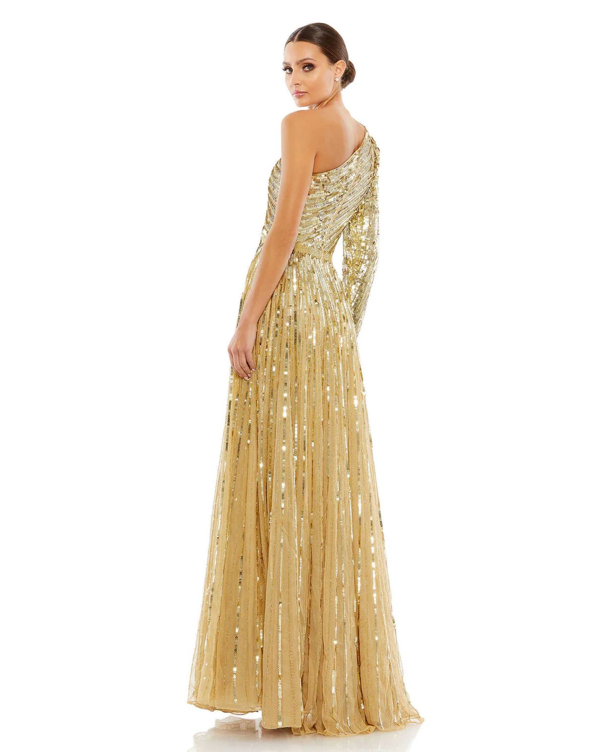 Mac Duggal 5508 Long One Shoulder A Line Prom Dress
