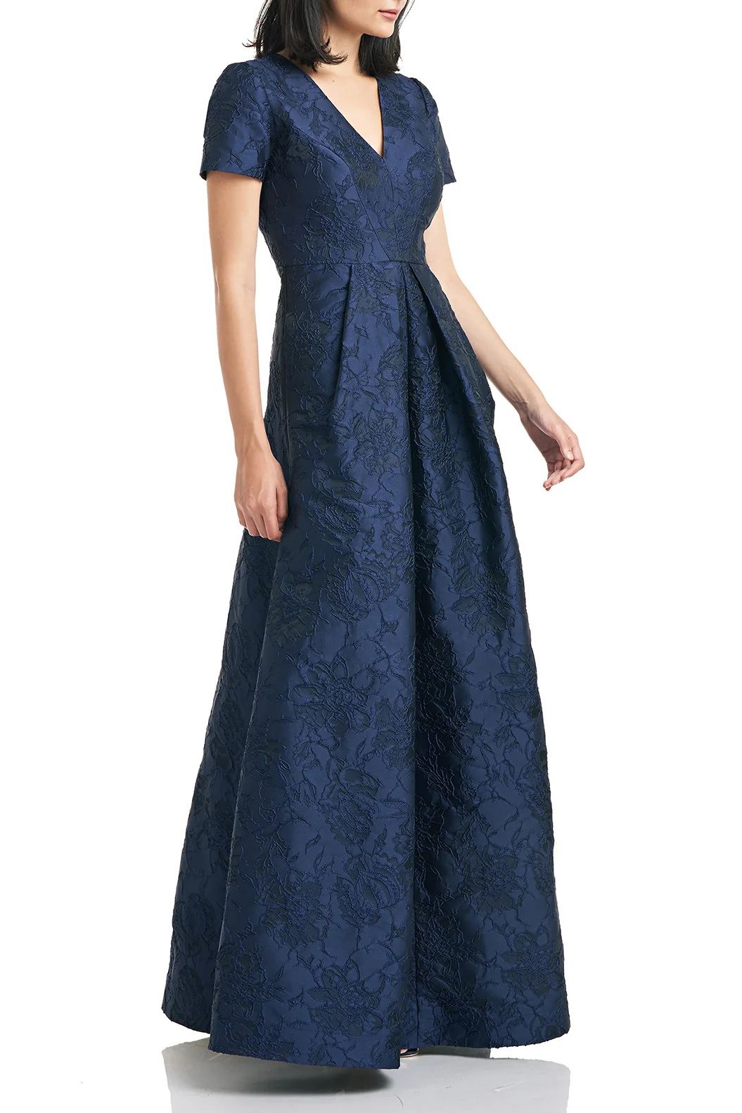 Kay Unger 5516713 Long Formal Short Sleeve Dress