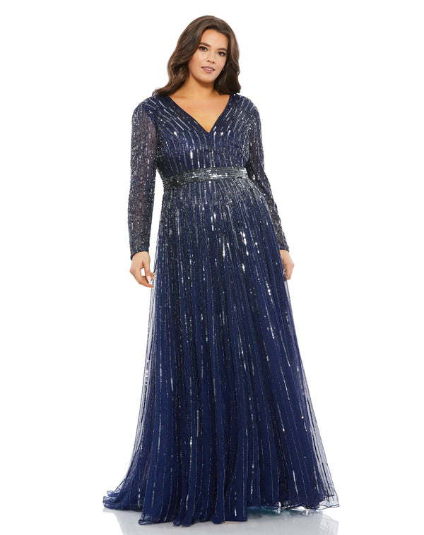 Fabulouss Plus Size Long Mother of the Bride Dress Mother of the Bride & Plus Size Mac Duggal 5520