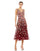 Cocktail Dresses Short Sleeveless Cocktail Tea Length Dress Burgundy Multi