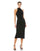 Cocktail Dresses Beaded Cocktail Midi Length Dress Black