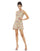 Cocktail Dresses Sequined Floral detail Sleeveless Short Dress Blush Multi