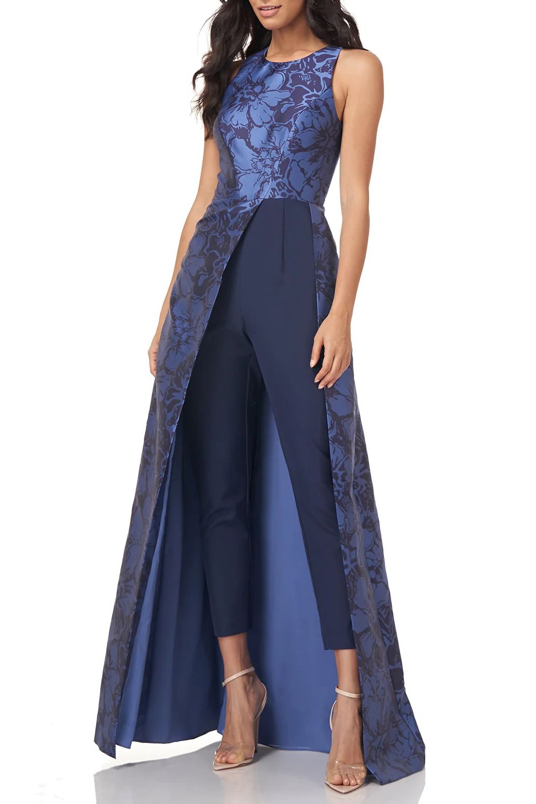 Kay Unger 5545162 Sleeveless Two Tone Formal Jumpsuit