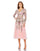 Formal Dresses Long Sleeve Formal Tea Length Dress Rose