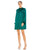 Cocktail Dresses Long Sleeve Satin Cocktail Dress Emerald