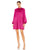 Cocktail Dresses Long Sleeve Satin Cocktail Dress Magenta