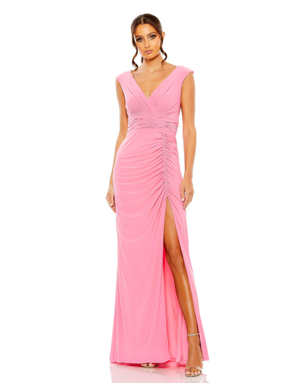 Long Cap Sleeve Formal Dress Cap Sleeves & Formal Style Mac Duggal 55974