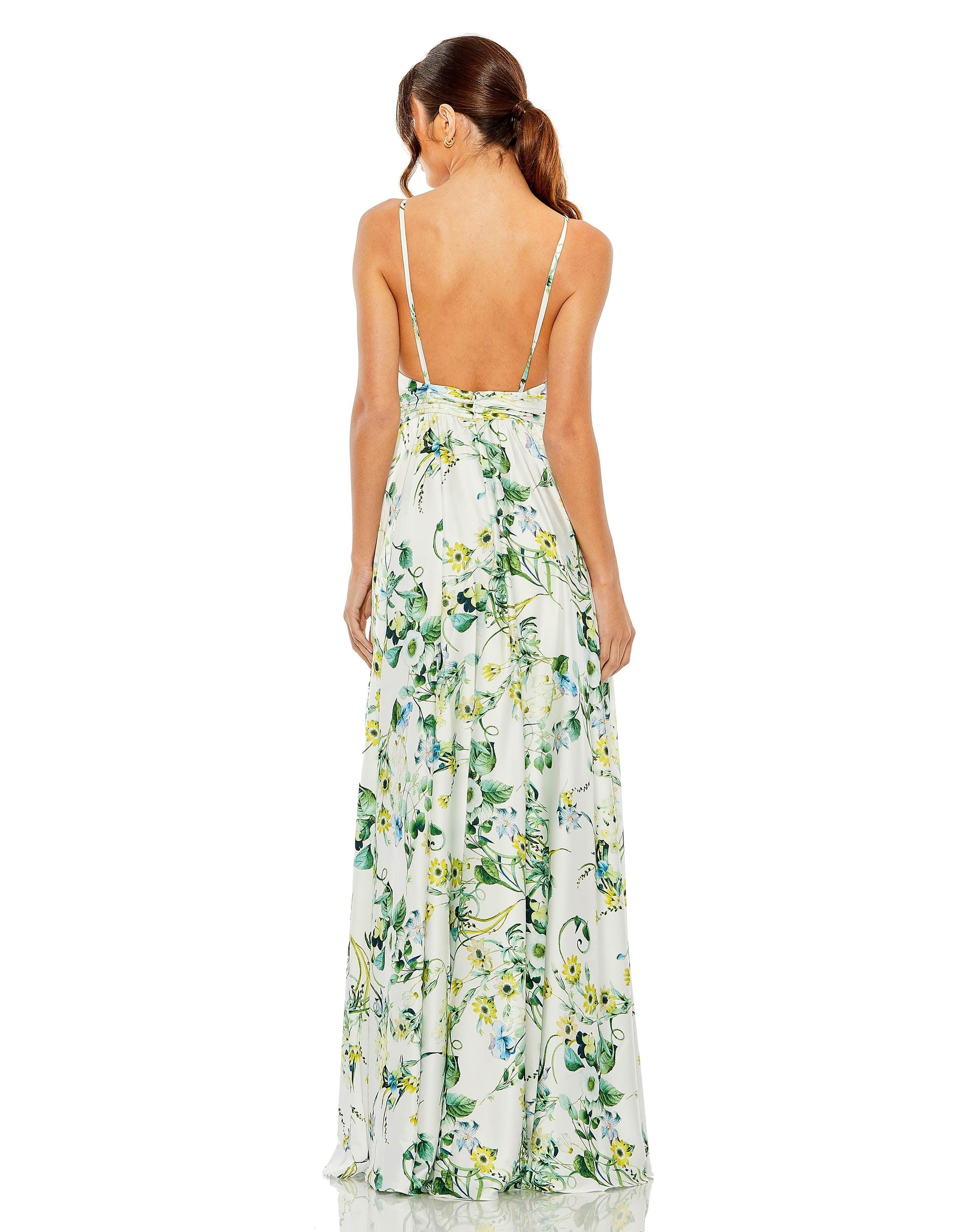 Mac Duggal 55983 Prom Long Formal Floral Print Dress