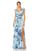 Formal Dresses Long Formal Floral Chiffon Dress Blue Multi