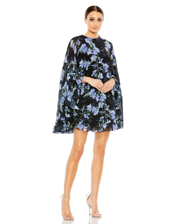 Short Homecoming Floral Print Cocktail Dress Short Fit & Floral Design Mac Duggal 56028