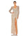 Formal Dresses Long Formal Floral Sleeve Dress Nude Multi