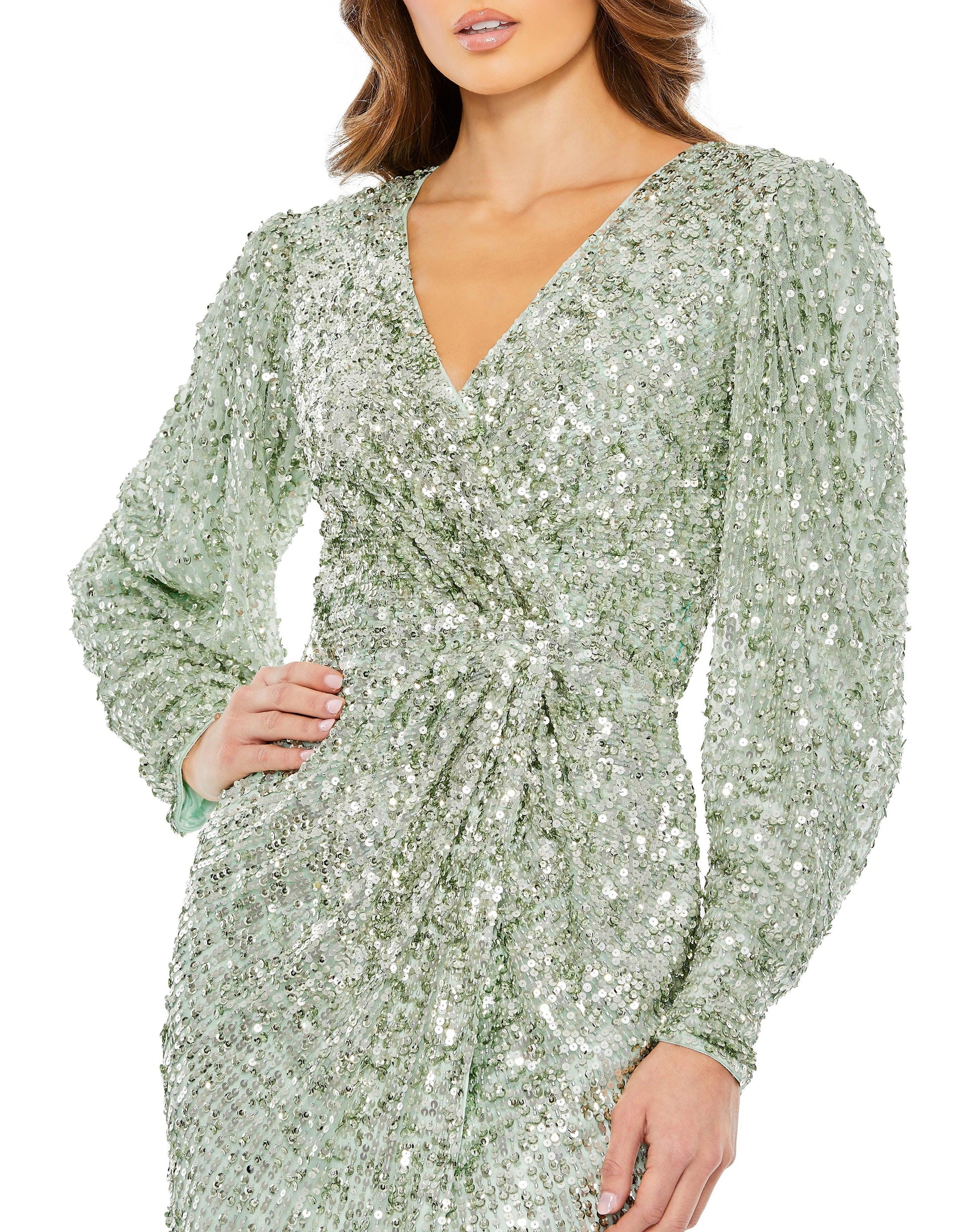Mac Duggal 5638 Long Sleeve Formal Dress