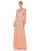 Formal Dresses Long Bishop Sleeve Formal Dress Peach
