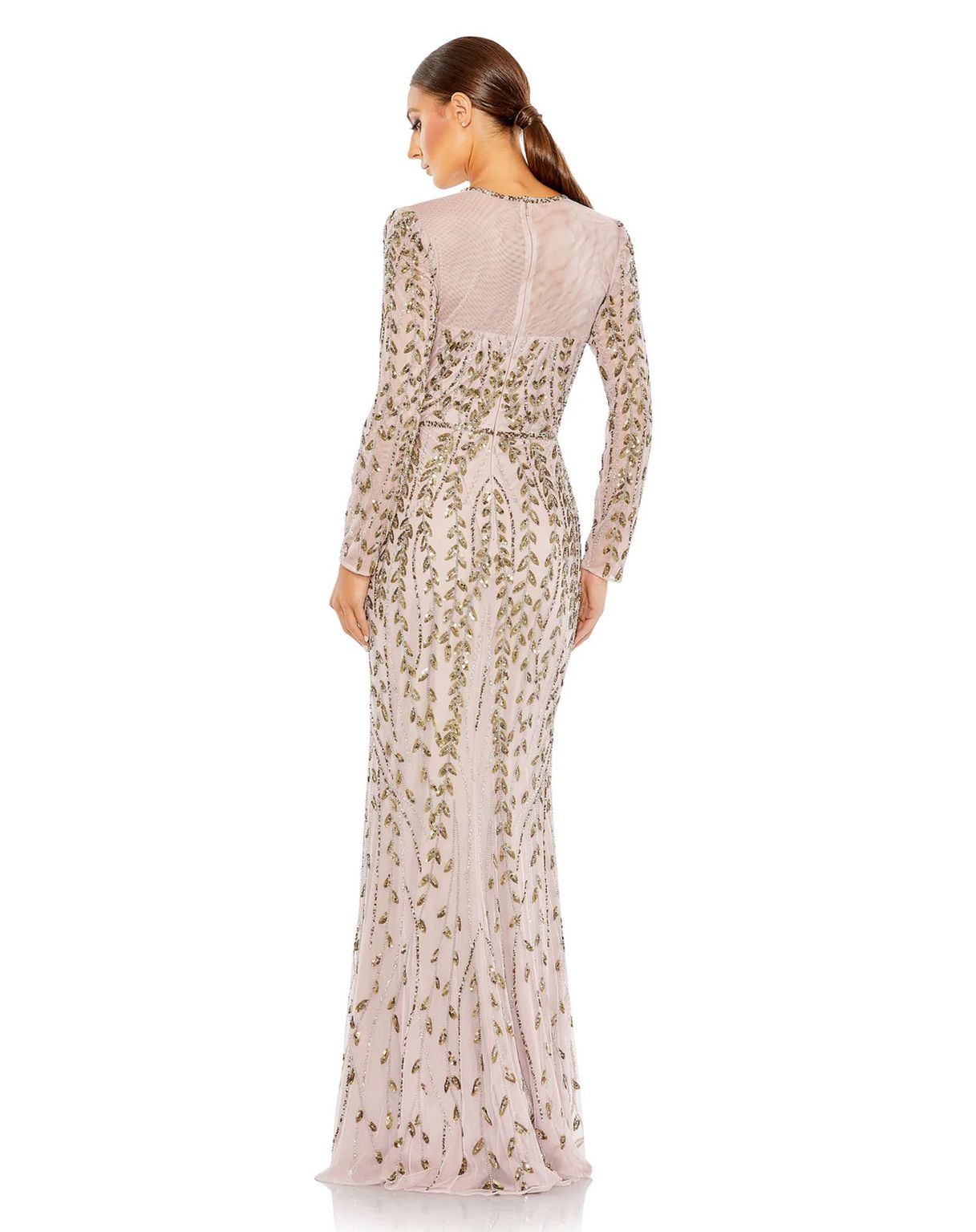 Mac Duggal 49539 Long Ruffle Cap Sleeve Formal Dress