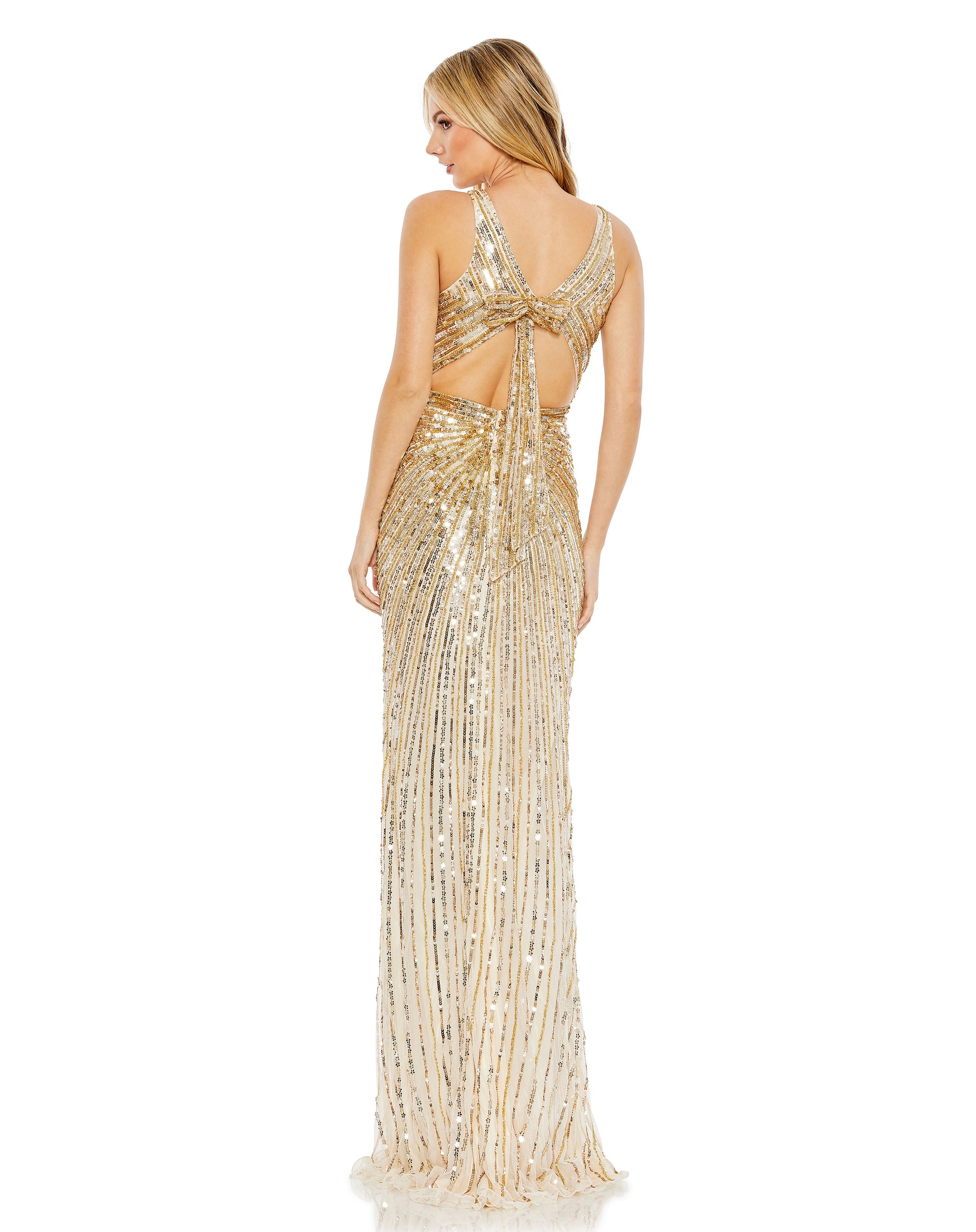 Mac Duggal 5685 Long Sequin Formal Fitted Prom Dress